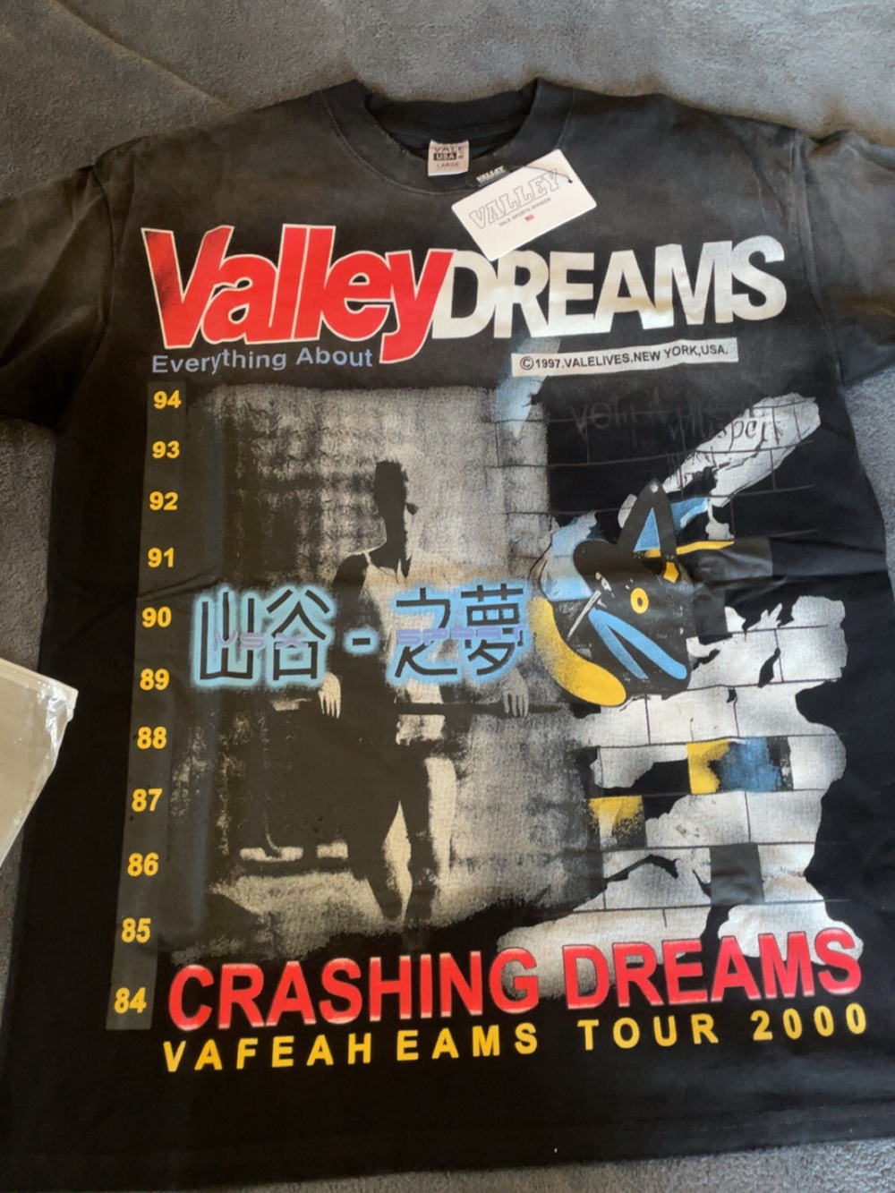 Valley Dreams Crashing Dreams Graphic Tee - Black